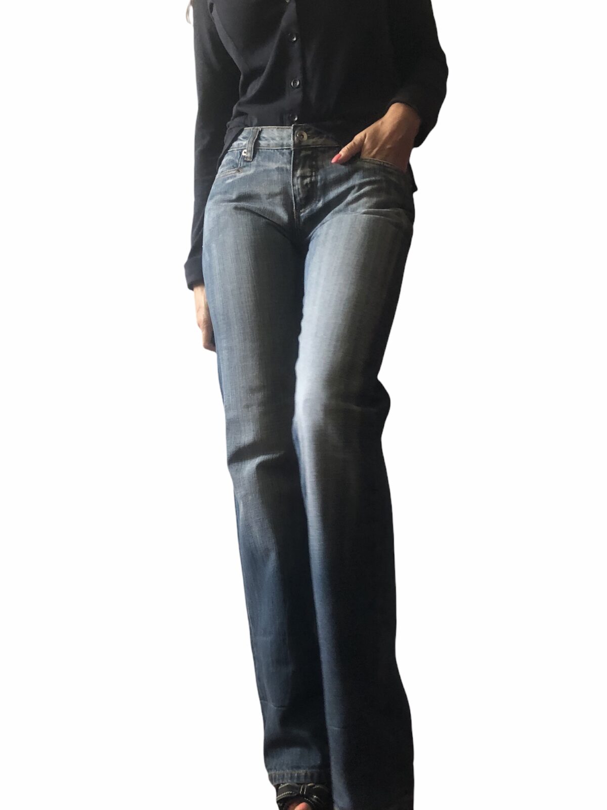 Dámské prodloužené jeans - XS/S