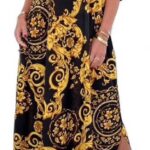 Maxi šaty s rozparky a kapsami - XL/XXL/3XL