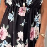 Maxi šaty s rozparkem a vyztuženým košíčkem - XS/S/M/L