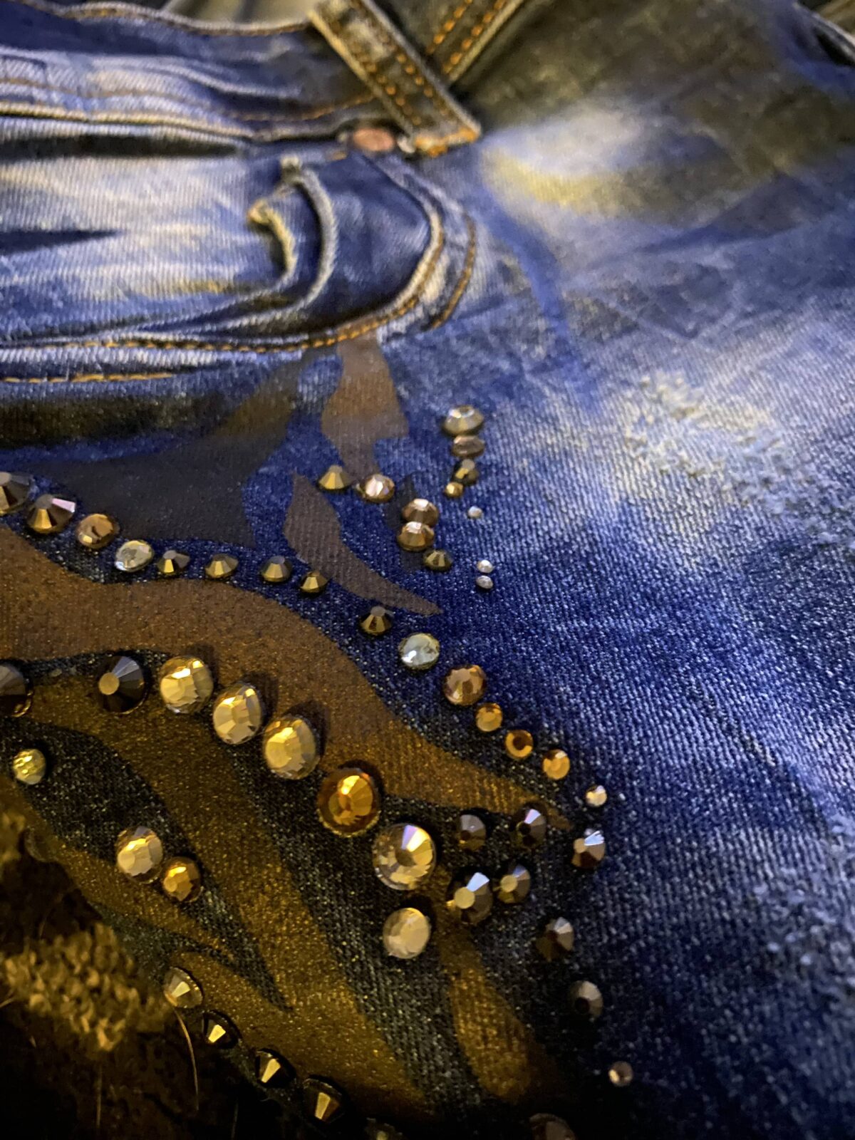 Luxusní dámské jeans - Raw denim - 34/28