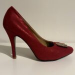 Elegantní červené lodičky na podpatku - 37